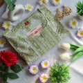 Verdant Lace Whispers Lace-Adorned Long Kurta