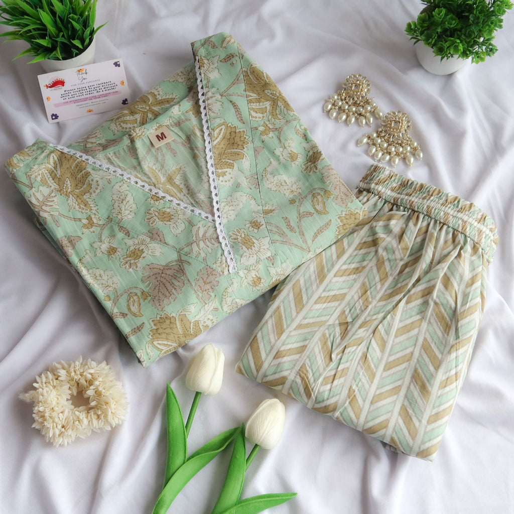 Aesthetic Pastel Gardenia Suit Set