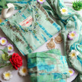 Aqua Splendor Tie-Dye Suit Set